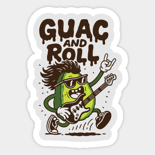 Guac and Roll Sticker by stayfrostybro
